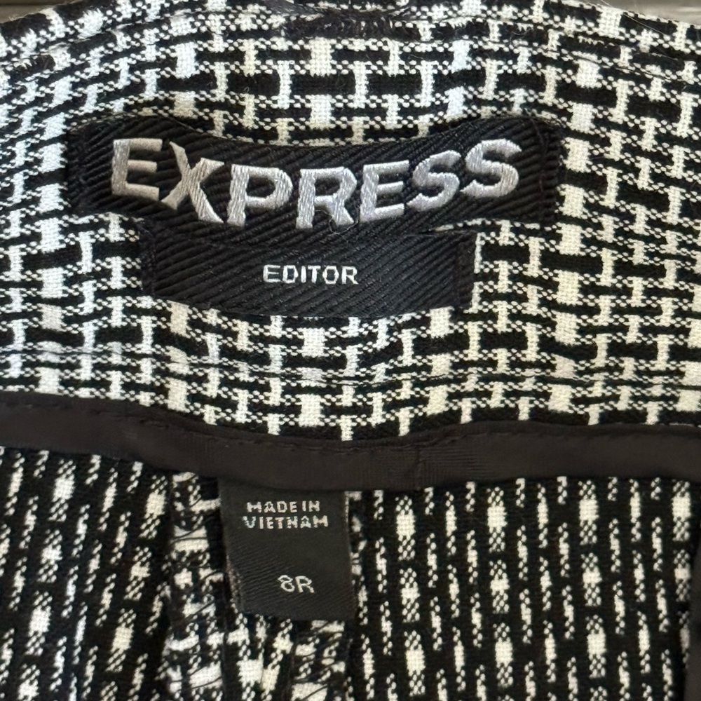 Express Black And White Print Columnist Pant Dres… - image 4